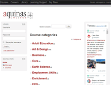 Tablet Screenshot of moodle.aquinas.ac.uk